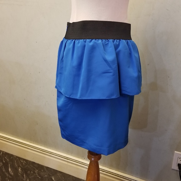 Auqa blue overlay mini skirt (R23) - Picture 4 of 4